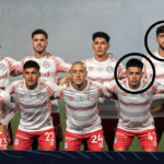 Diego Porcel y Román Riquelme, parte del equipo titular de Argentinos Juniors en la final de Copa Argentina 2025.